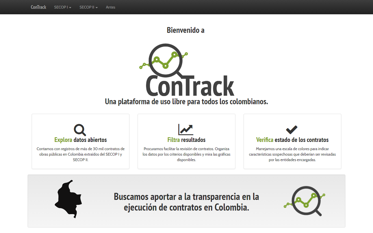 ConTrack homepage